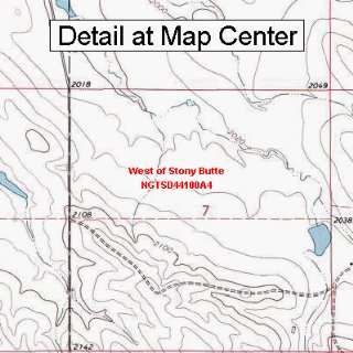   Quadrangle Map   West of Stony Butte, South Dakota (Folded/Waterproof
