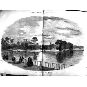    1851 EXHIBITION BUILDING HYDE PARK RIVER SERPENTINE