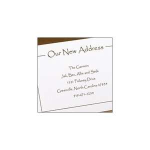  Custom Our/My New Address Cards, Raised Print