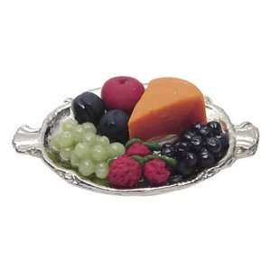  Dollhouse Miniature Fruit and Cheese Platter Toys & Games