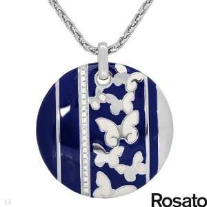 Rosato Sterling Silver 0.45 CTW Cubic Zirconia Ladies Necklace. Total 