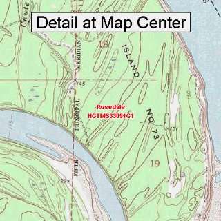  USGS Topographic Quadrangle Map   Rosedale, Mississippi 