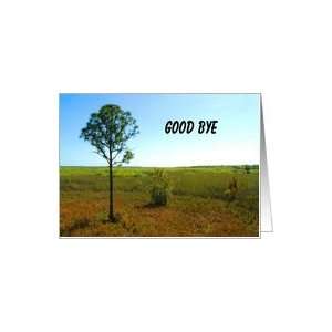  Good Bye, Single Tree in Nature Card Health & Personal 