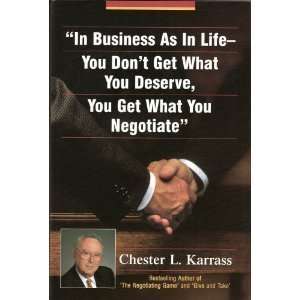   , You Get What You Negotiate [Hardcover] Chester L. Karrass Books