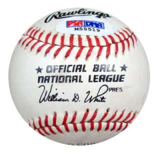 Eddie Mathews Autographed Signed NL Baseball PSA/DNA #M55519  
