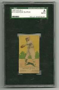 1920 W516 1 George Burns #10 Strip Card SGC  