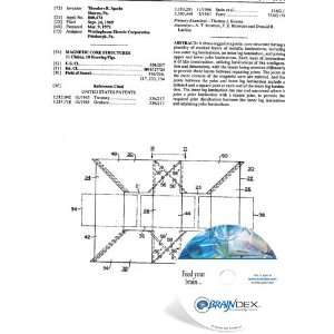    NEW Patent CD for MAGNETIC CORE STRUCTURES 