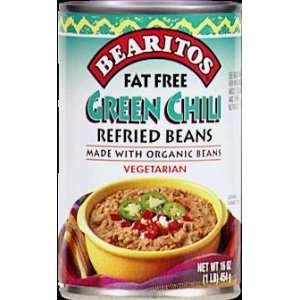  Refrd Beans, Organic, Grn Chil, 16 oz (pack of 12 