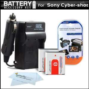  2 Pack Battery And Charger Kit For Sony Cyber shot DSC 