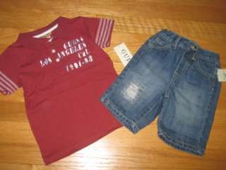 GUESS DENIM SHORTS OUTFIT BABY BOY 12, 18, 24 MONTHS  