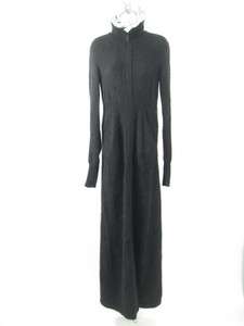 NWT AUTH CHANEL Black Full Length Coat Dress 38 09  
