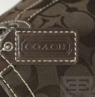 Coach Chocolate Brown Monogram Canvas & Leather Trim Soho Tote Bag 
