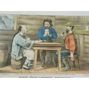   Currier & Ives Print The Heathen Chinee 502 Chinese 