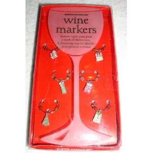  Boston Warehouse Holiday Wine Markers, Set of 6   Presents 