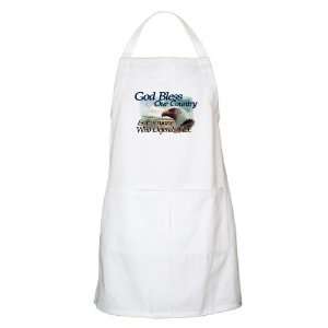  Apron White God Bless Our Country and Everyone Who Defends 