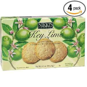 Nikkis Keylime Cookies, 6.5 Ounce Boxes (Pack of 4)  