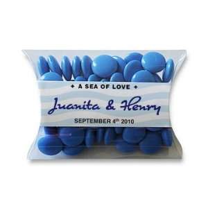  Personalized Candy Pillow Packs Chocolate   Blue