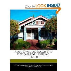   The Options for Housing Tenure (9781240999897) Beatriz Scaglia Books