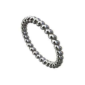  Solid 14K White Gold Stackable Infinity Band P&P Luxury 