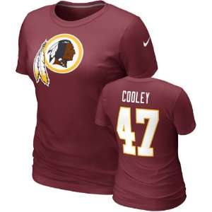 Chris Cooley #47 Womens Burgundy Nike Washington Redskins Name 