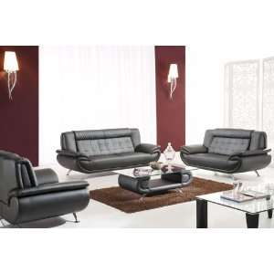    3pc Contemporary Modern Leather Sofa Set, V 3017 S2