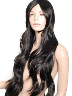 PW359 Super Long Black Curly Cosplay Wig  