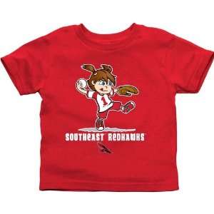   State Redhawks Toddler Girls Softball T Shirt   Red