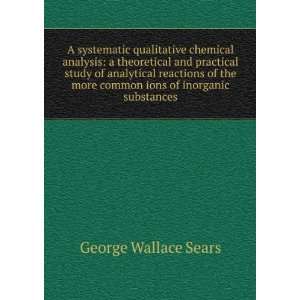   more common ions of inorganic substances George Wallace  Books