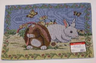 Easter Placemats Tapestry Bunny Flower 5 Style UPic NEW  