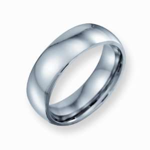  Cobalt Chromium Polished 7mm Comfort Fit Wedding Band Ring 