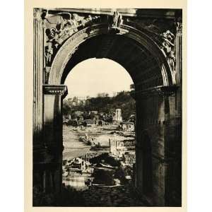  1935 Roman Forum Romanum Septimus Severus Arch Rome 