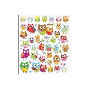 Tattoo King Multi colored Stickers wide Eyed Owls 6 Pack