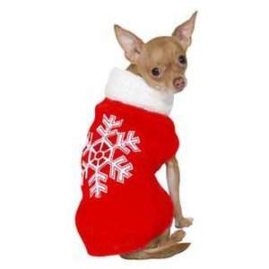  Small Let it Snow Red Dog Sweater