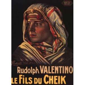  The Son of the Sheik (1926) 27 x 40 Movie Poster French 