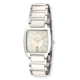 Ladies Chisel® White Ceramic Mother of Pearl Dial Watch  