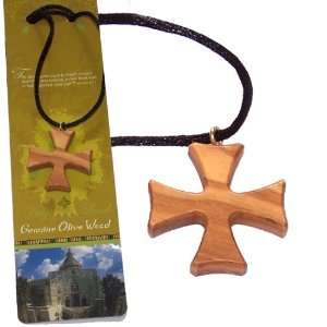  Pattée style olive wood extra Smoothed necklace ( 1.2 