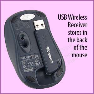 Microsoft 3 Button Wireless Mobile Mouse 3000   Slate