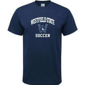  Westfield State Owls Navy Soccer Arch T Shirt Sports 