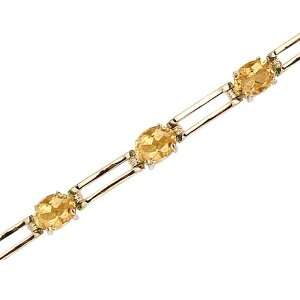    14K Yellow Gold 8 1/2 ct. Citrine Bracelet Katarina Jewelry