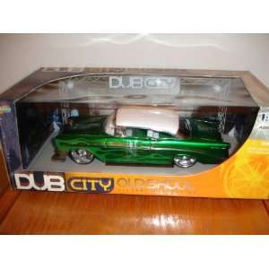  DUB CITY Old Skool 1957 Chevy with 24 Wheels 118 Scale 
