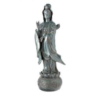 31 Serene Indian Inspired Standing Woman with Lotus Flower Garden 