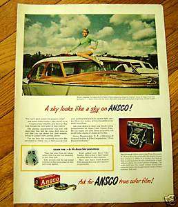 1949 Ansco Film Ad Chris Craft Boat ?  