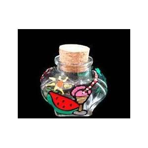   Small Heart Shaped Bottle with Cork top   2 oz.   2 tall Electronics