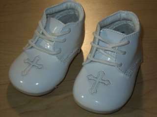 Boy White Leather Christening Baptism Shoes/Baby Size 3  