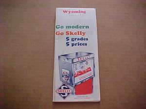 Vintage 1970 Skelly Oil Company Wyoming Road Map  