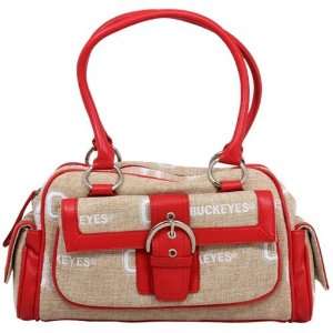   Buckeyes Natural Scarlet Woven Executive Purse