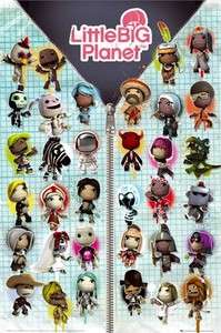 VIDEO GAME POSTER ~ LITTLE BIG PLANET CHARACTERS  