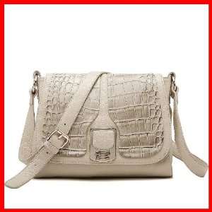   Shoulder Messenger Bag Sling Crocodile Fashion Women Beige 1170126 15