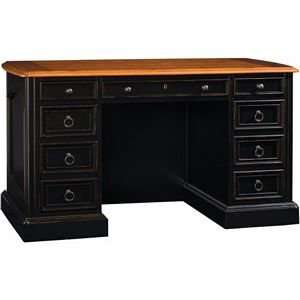  Sligh Furniture 54 Pedestal Desk in Weathered Black 