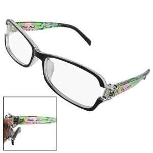   Rim Cartoon Role Printed Arms Clear Lens Glasses